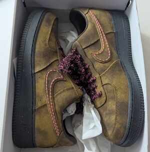 Nike Air Force 1 Boucle QS in Desert Mocha and Pink